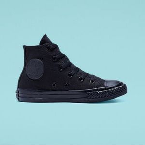 CONVERSE Chuck Taylor All Stars Youth Size 3 All Black Gender Neutral